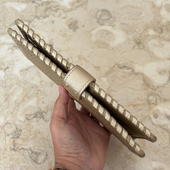 Madison West Travel Collection Large Passport Wallet - Laser Cut Rose Gold - Picture 8 of 13